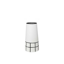Load image into Gallery viewer, Stripes Ceramic Filler Porcelain Black and White Unique Vases